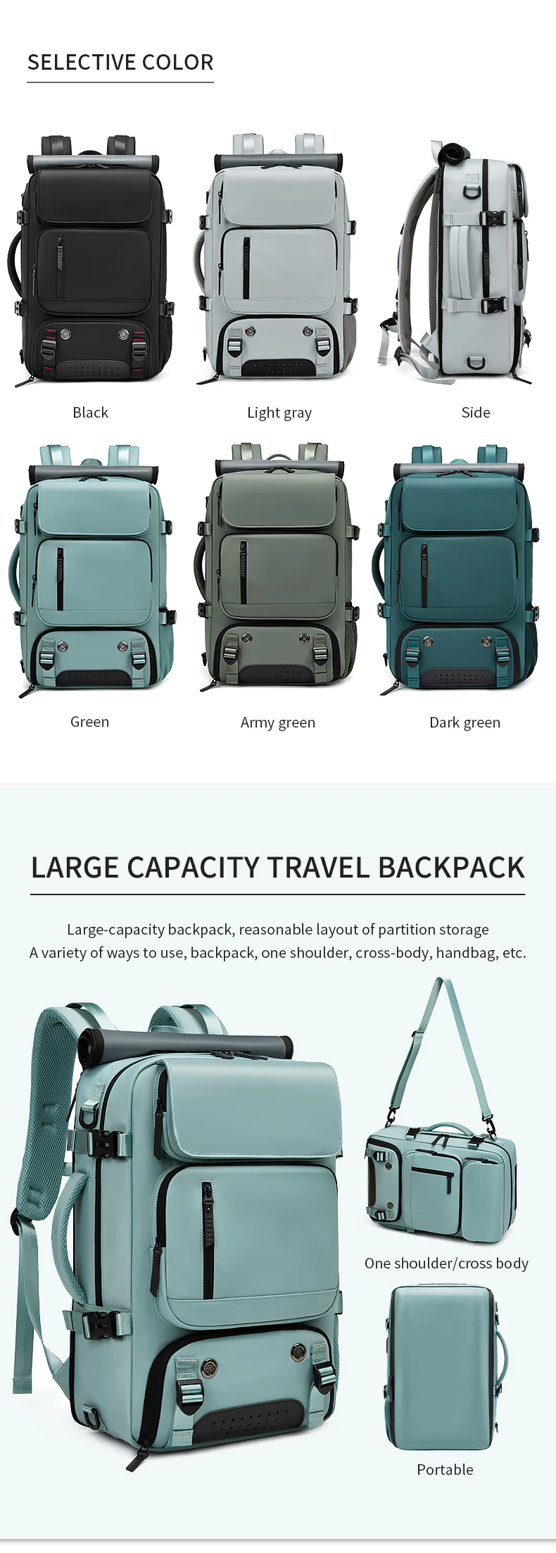 Woman travel backpack,waterproof 16 inch Business Laptop Backpack with Shoe Bag Hidden USB charging port Hiking camping backpack